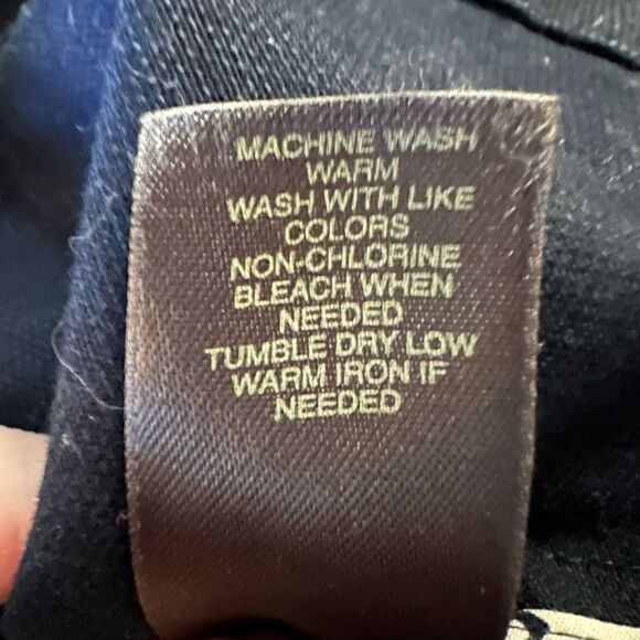 Liz Claiborne Blue Cotton Military Style Jacket Cotton Size 14 - Picture 5 of 5